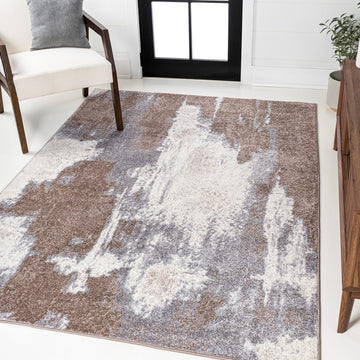 Zoe Contemporary Bohemian Abstract Marble Area Rug